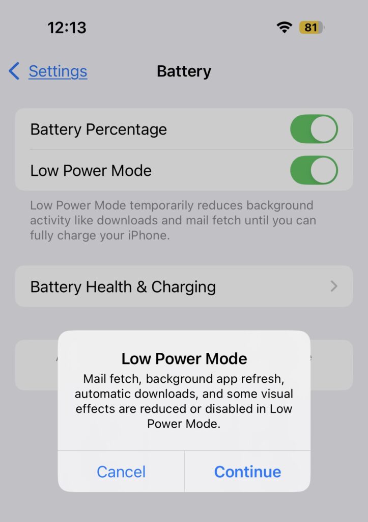 Low Power Mode 