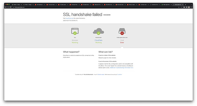 ssl handshake failed error code 525