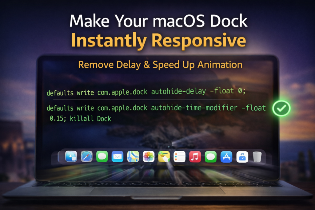 Make macOS Dock Faster: Remove Delay & Speed Up Animation